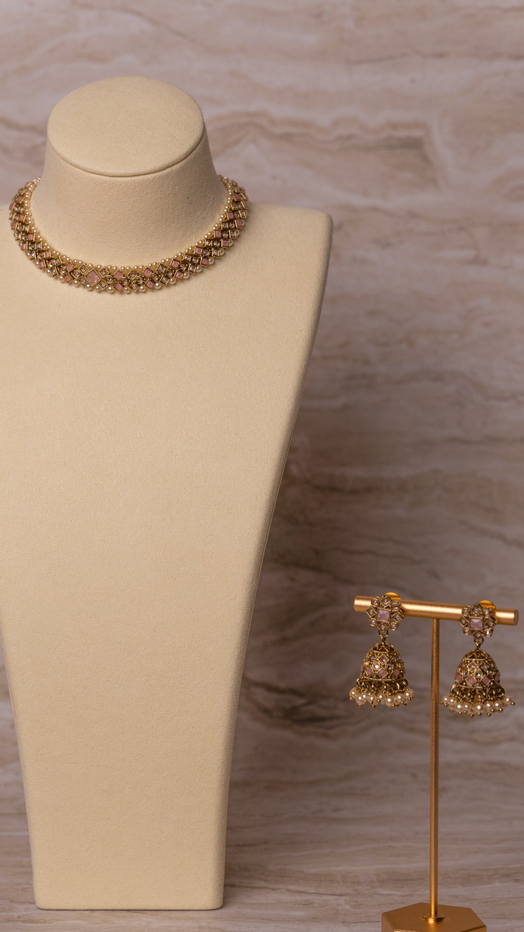 Sundari Necklace Set - Pink