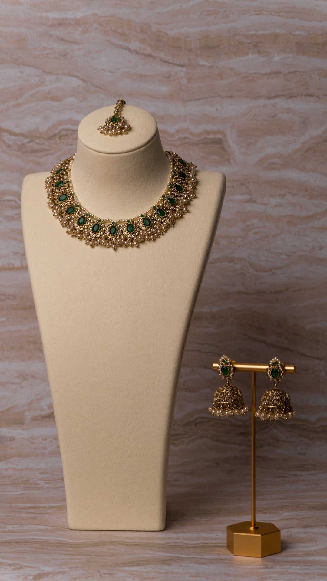 Maya Necklace Set - Emerald Green