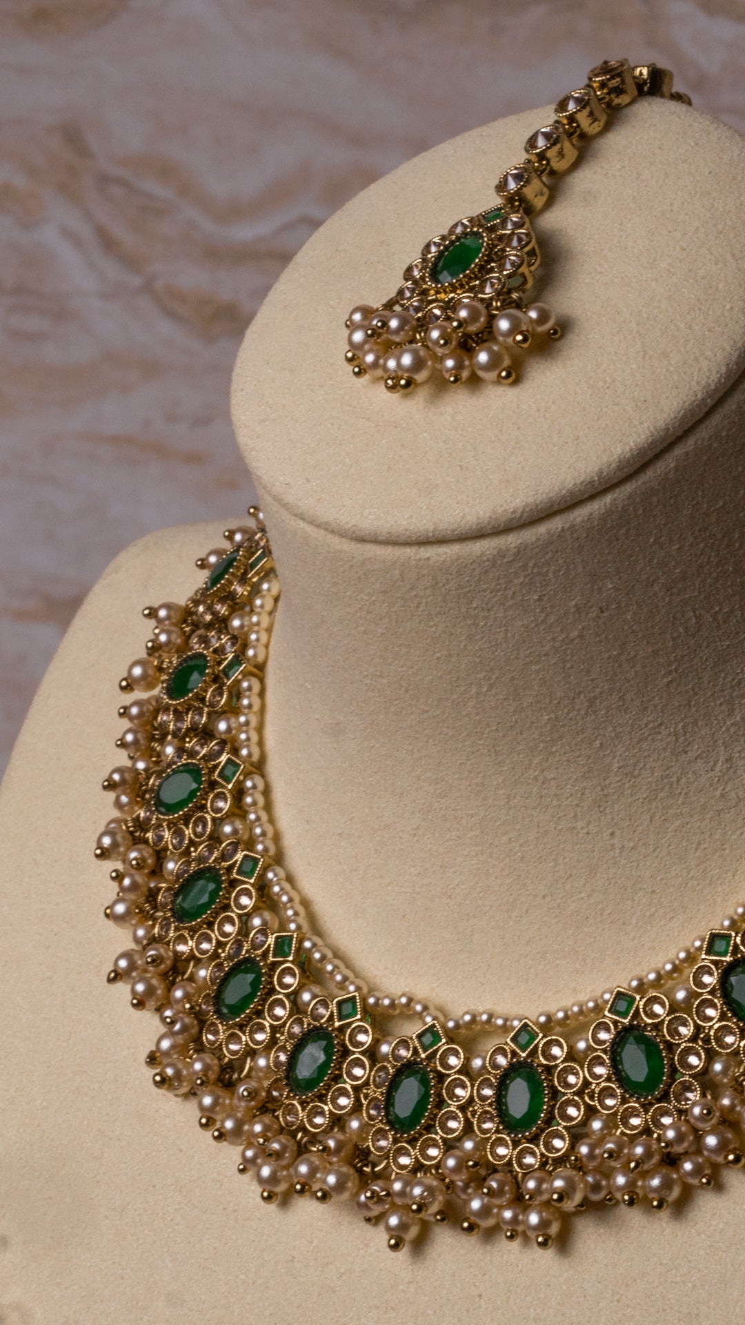 Maya Necklace Set - Emerald Green