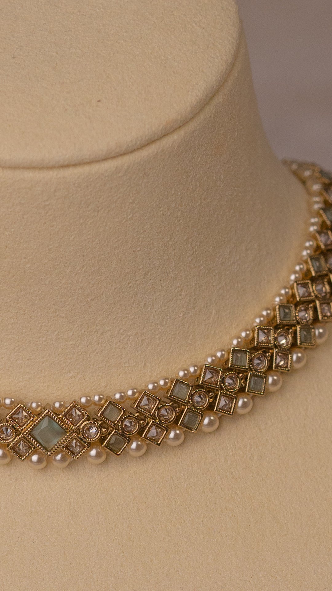 Sundari Necklace Set - Mint