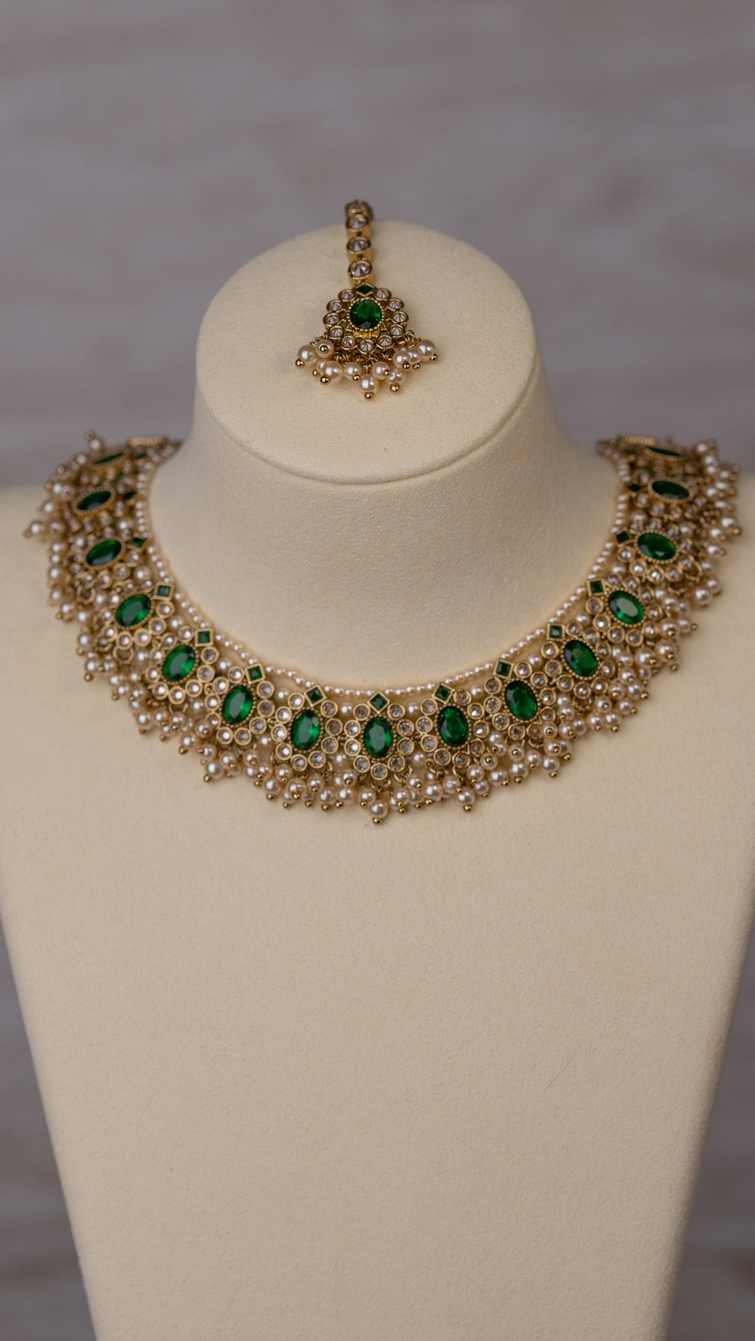 Maya Necklace Set - Emerald Green