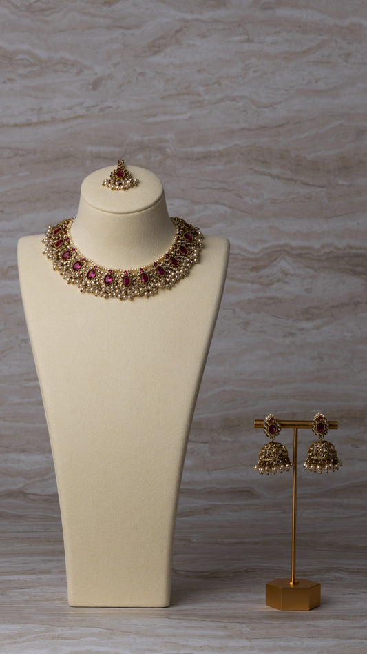 Maya Necklace Set - Plum
