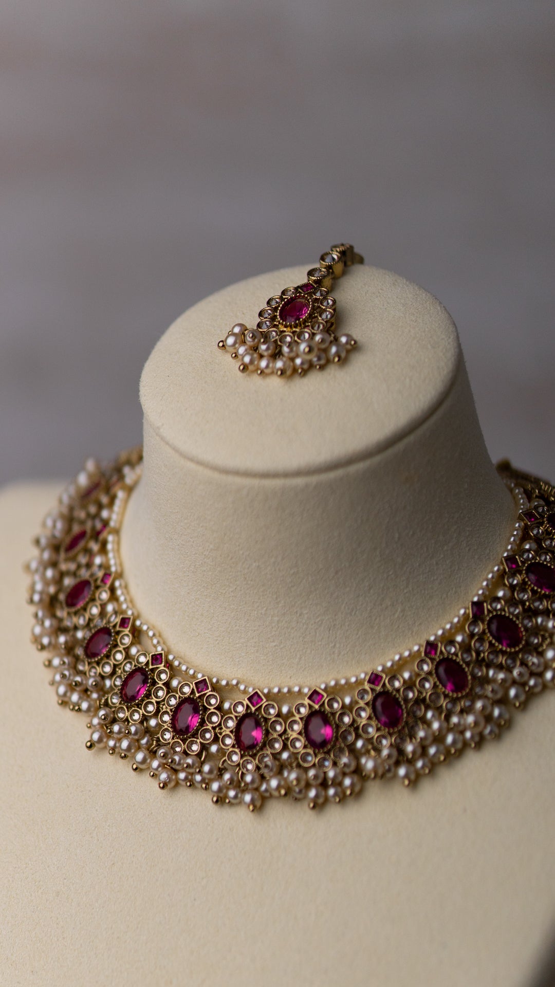 Maya Necklace Set - Plum