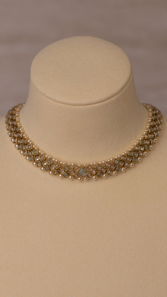 Sundari Necklace Set - Mint